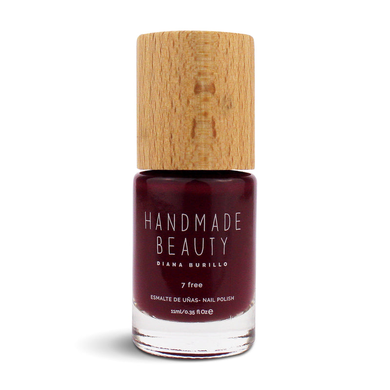 Nail Polish Non Toxic Color Beet - Handmade Beauty Nail Polish Nail Polish Non Toxic Color Beet The intense color of the BEET, that characteristic shade of red mixed with purple, sophisticated, magical and magnetic. Size: 11 ml Formulation Contains ingredients specifically designed to strengthen nail’s resistance like organic silicon. Easy Apply Fast and precise application due to its brush. An ergonomic cap for easy use. How to use: to obtain an optimal result by extending two layers of product first at 